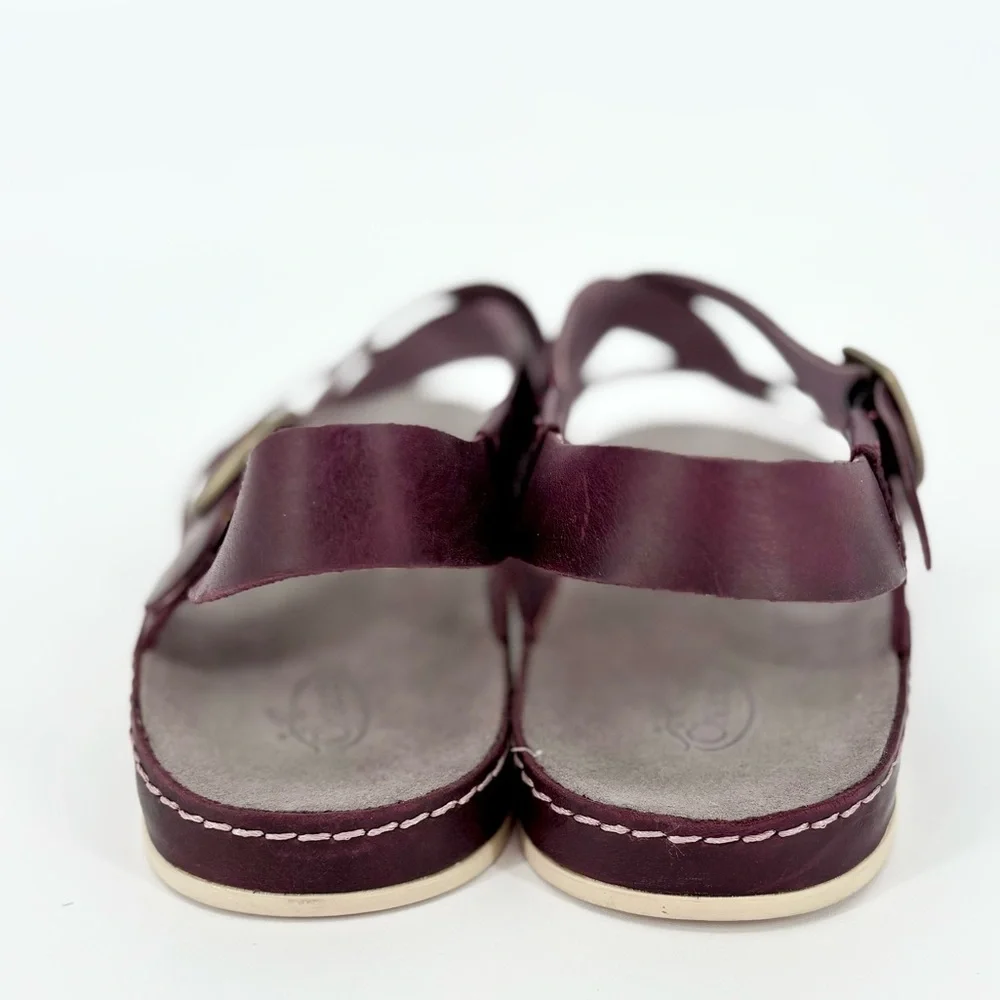 Chaco Leather Wayfarer Classic Z Sandal in Fig - Picture 6 of 15